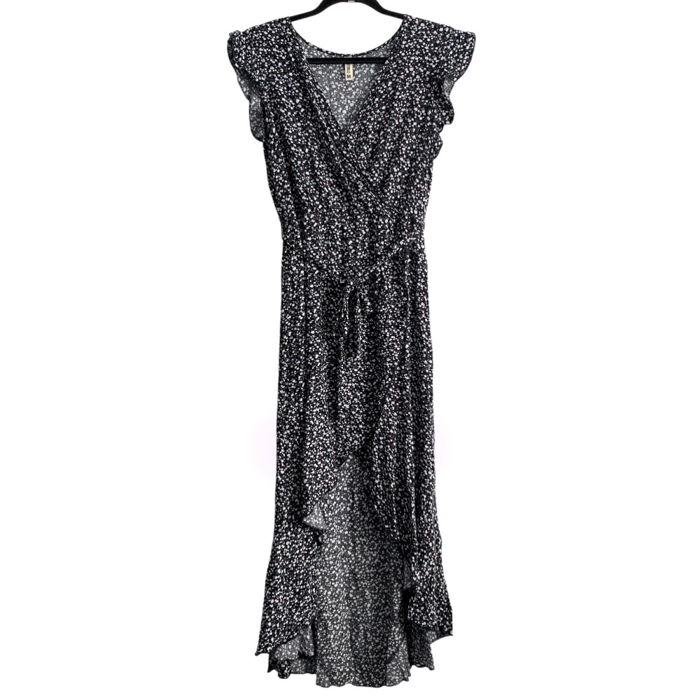 Grecerelle Floral Print Faux Wrap Maxi Dress